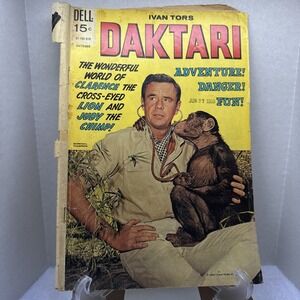 October 1969 DAKTARI #4‎ Final Comic Book Based on TV Show - Poor
